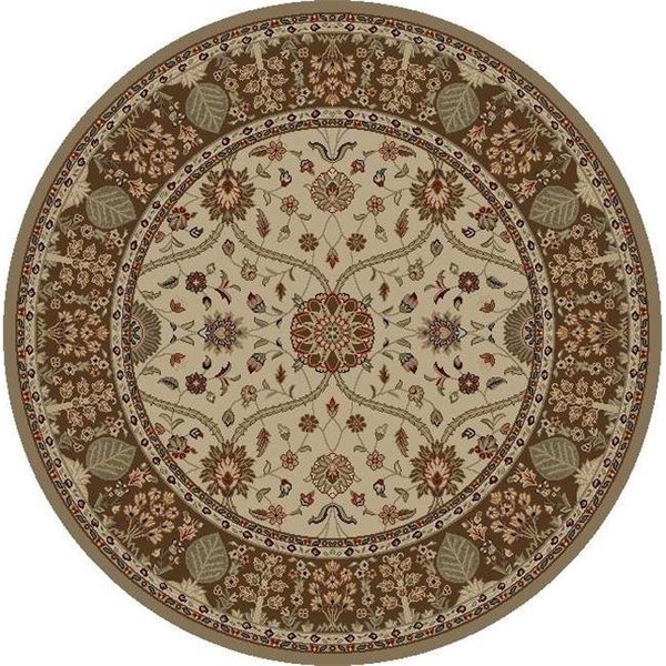 Concord Global Trading Concord Global 28327 7 ft. 10 in. x 9 ft. 10 in. Kashan Heriz - Ivory 28327